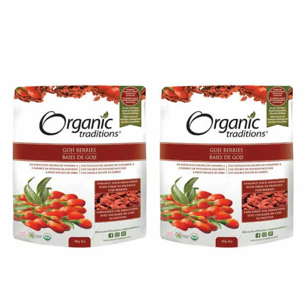 Organic Traditions Goji Berries, 2 x 454 g