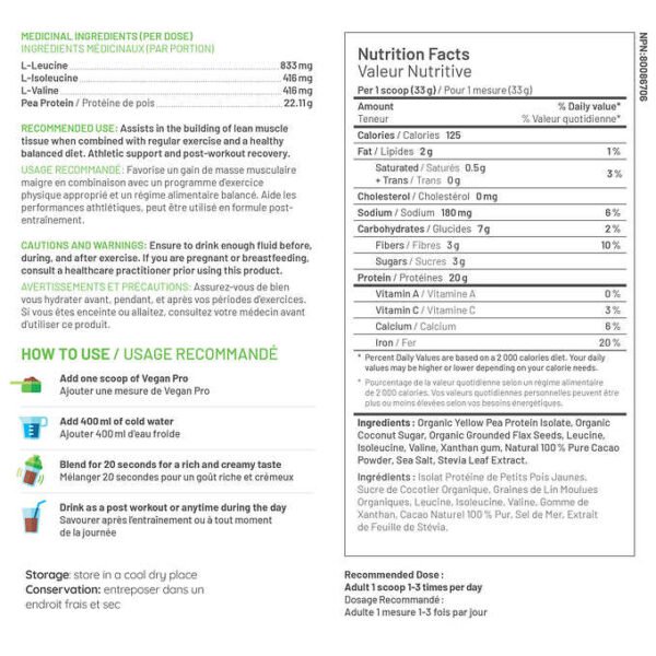 Vegan Pro Plant-Based Protein Powder, 2 x 908 g - Image 3